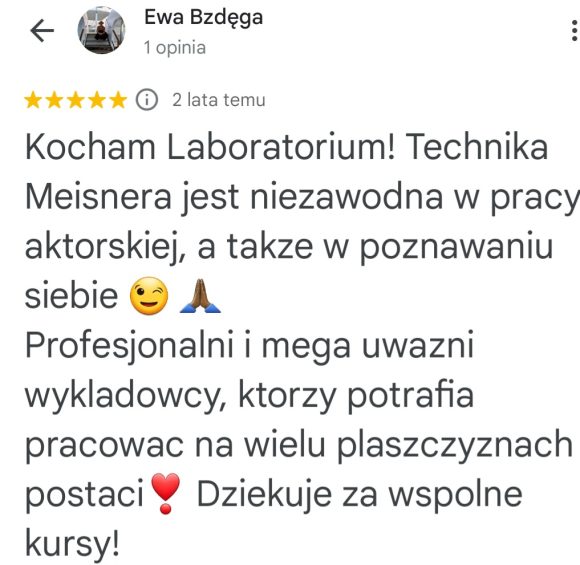 Opinia Ewy Brzegi o uważnej kadrze i poznawaniu siebie podczas kursów Laboratorium Meisnera